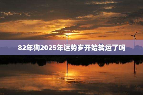 82年狗2025年运势岁开始转运了吗