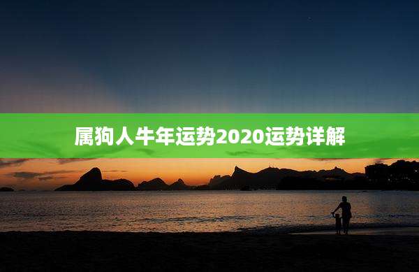 属狗人牛年运势2020运势详解
