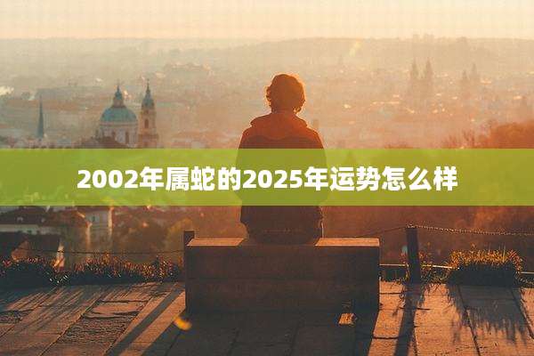 2002年属蛇的2025年运势怎么样