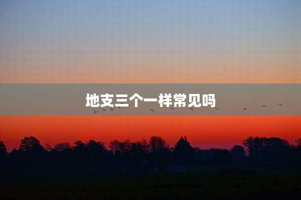 地支三个一样常见吗