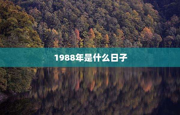 1988年是什么日子