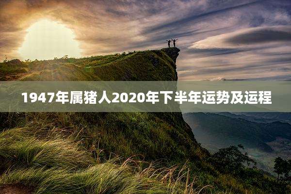 1947年属猪人2020年下半年运势及运程