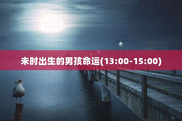未时出生的男孩命运(13:00-15:00)