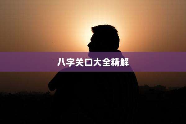 八字关口大全精解