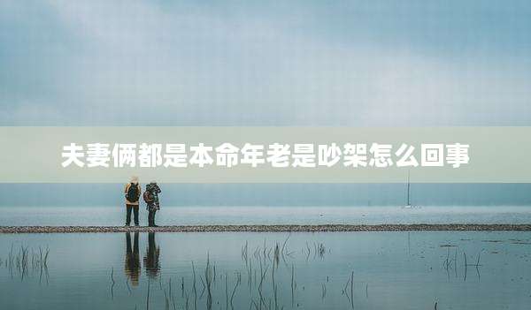 夫妻俩都是本命年老是吵架怎么回事