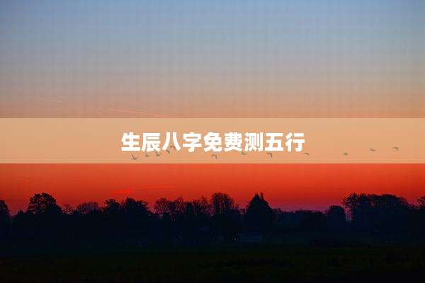 生辰八字免费测五行