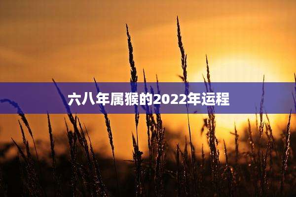 六八年属猴的2022年运程