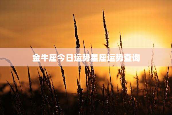 金牛座今日运势星座运势查询