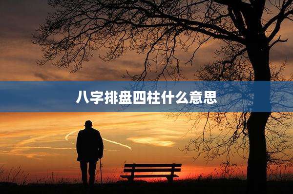 八字排盘四柱什么意思