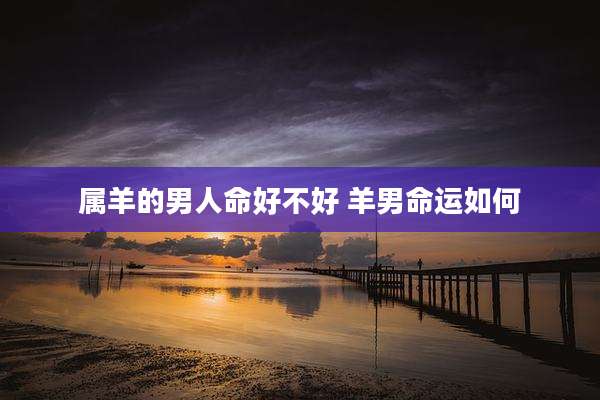 属羊的男人命好不好 羊男命运如何