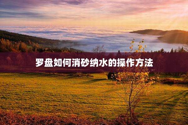 罗盘如何消砂纳水的操作方法