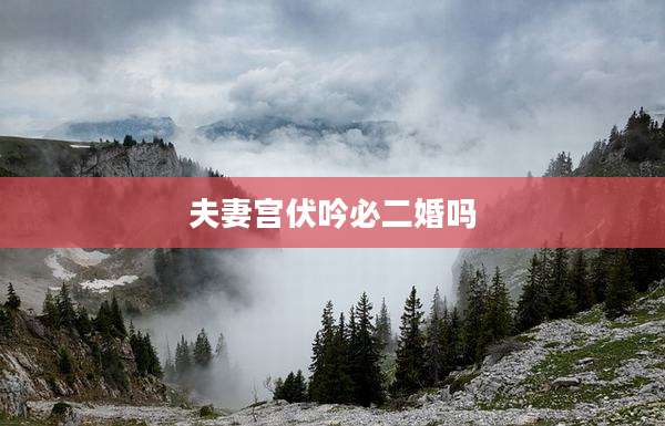 夫妻宫伏吟必二婚吗
