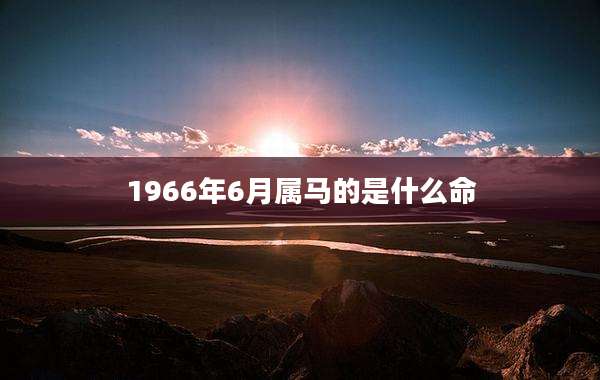 1966年6月属马的是什么命