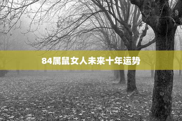 84属鼠女人未来十年运势