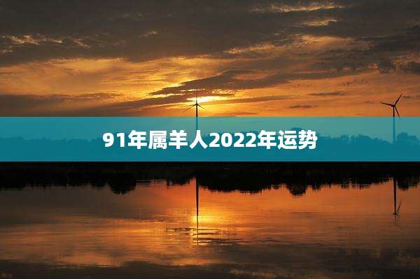 91年属羊人2022年运势