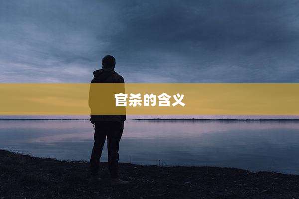 官杀的含义