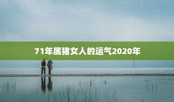 71年属猪女人的运气2020年