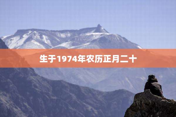 生于1974年农历正月二十