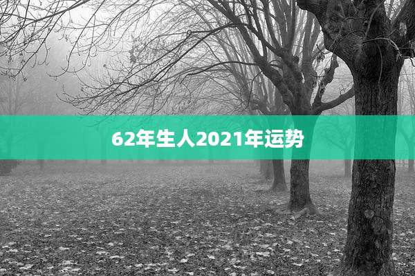 62年生人2021年运势