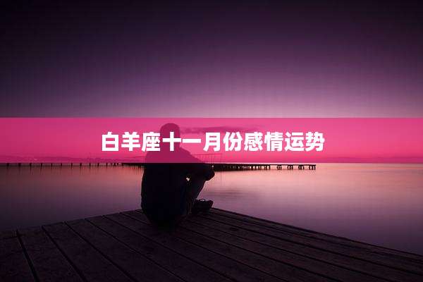 白羊座十一月份感情运势