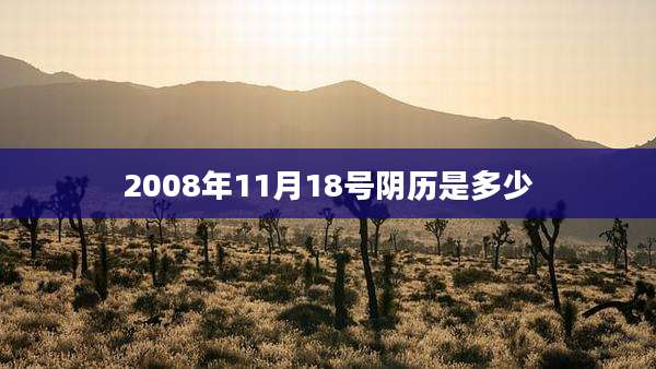 2008年11月18号阴历是多少