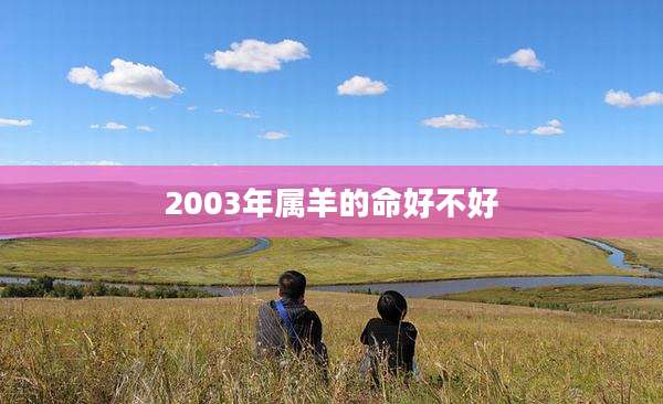2003年属羊的命好不好