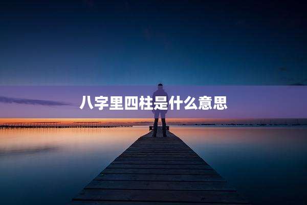 八字里四柱是什么意思