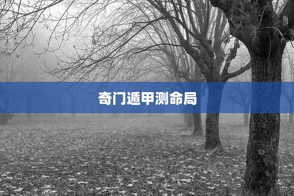 奇门遁甲测命局