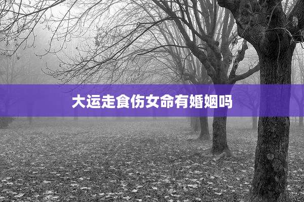 大运走食伤女命有婚姻吗