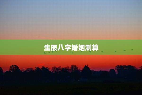 生辰八字婚姻测算