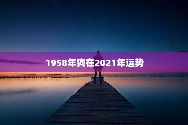 1958年狗在2021年运势