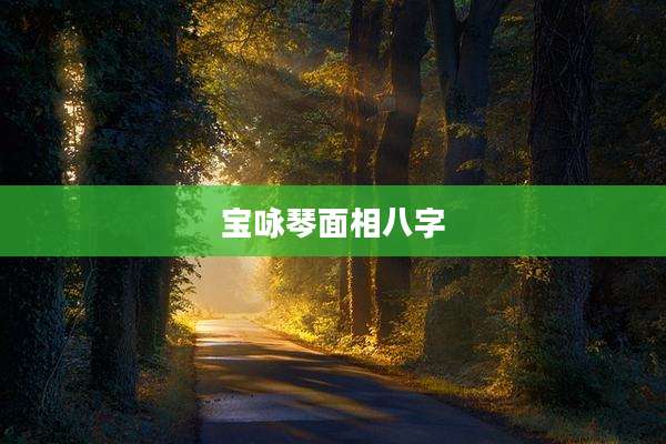 宝咏琴面相八字