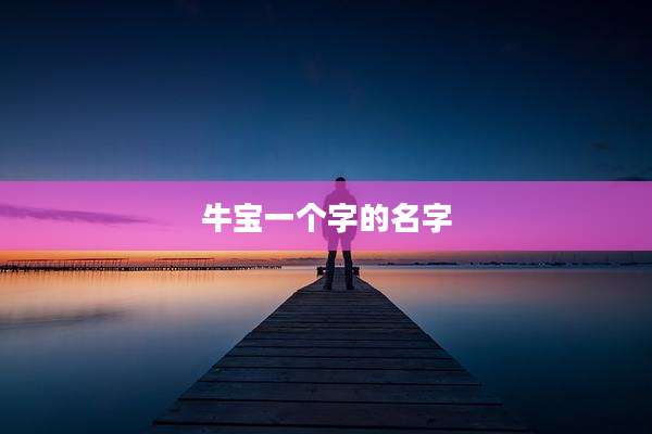 牛宝一个字的名字