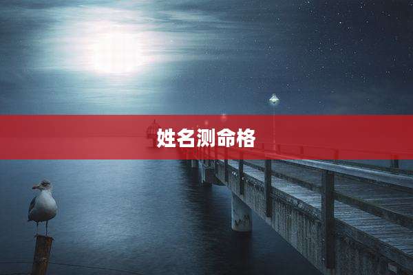 姓名测命格