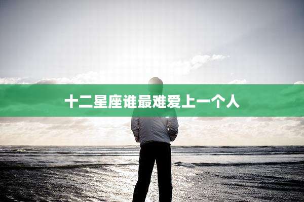 十二星座谁最难爱上一个人