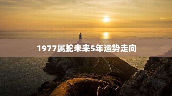 1977属蛇未来5年运势走向