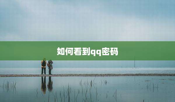 如何看到qq密码