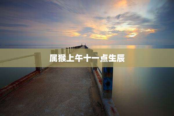 属猴上午十一点生辰