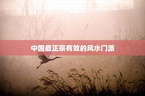 中国最正宗有效的风水门派