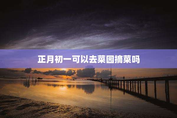 正月初一可以去菜园摘菜吗