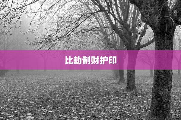 比劫制财护印