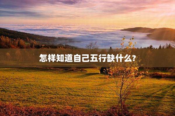 怎样知道自己五行缺什么?