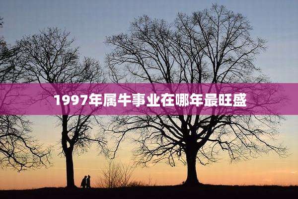 1997年属牛事业在哪年最旺盛