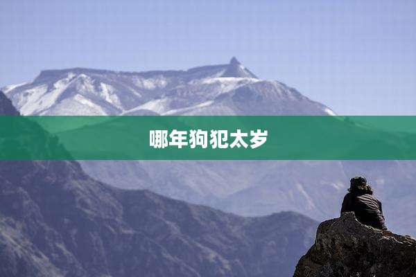 哪年狗犯太岁