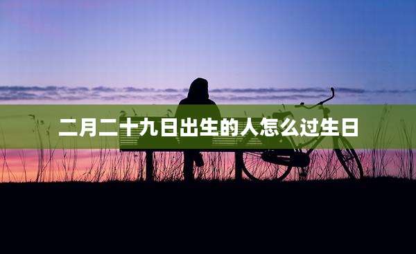 二月二十九日出生的人怎么过生日