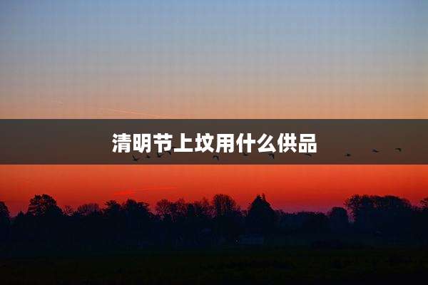 清明节上坟用什么供品