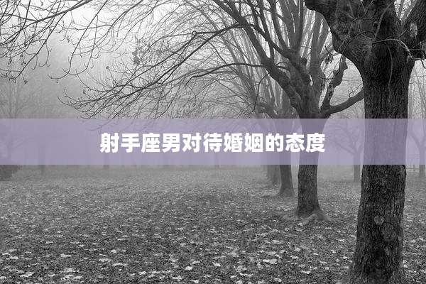射手座男对待婚姻的态度