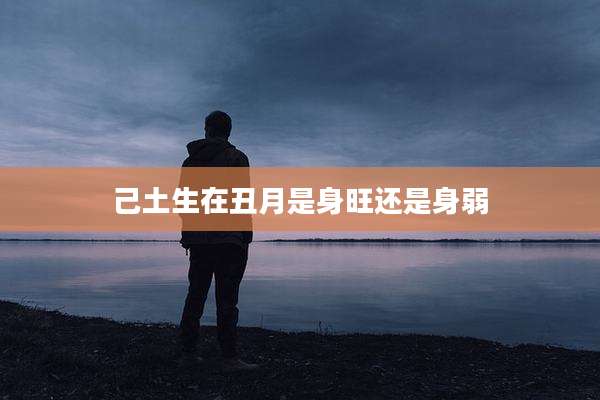 己土生在丑月是身旺还是身弱