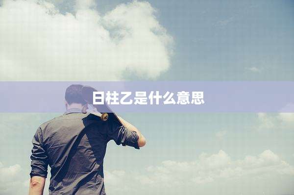 日柱乙是什么意思