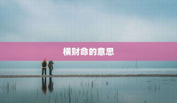 横财命的意思